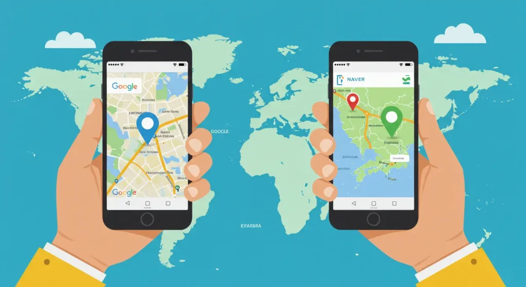 해외여행 구글지도 네이버지도 비교 가이드