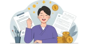 새도약기금 대출 승인 후 안도하는 소상공인의 모습