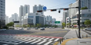 2025년 도로교통법 개정으로 강화된 우회전 일시정지 단속 교차로