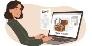 정부24에서 주민등록등본, 건강보험자격득실 포함 필수 민원 10가지와 숨겨진 정부 혜택을 쉽게 찾는 중년 여성의 모습