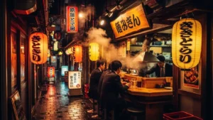 ▲ 세월의 흔적이 느껴지는 오사카 난바 뒷골목의 노포 전경
