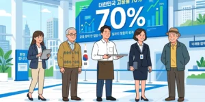 2026년 가구원수별 소득 하위 70% 기준과 건강보험료 컷오프를 설명하는 일러스트