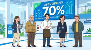 2026년 가구원수별 소득 하위 70% 기준과 건강보험료 컷오프를 설명하는 일러스트