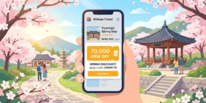 숙박세일페스타 2026 봄편 쿠폰 할인 예약 앱 화면