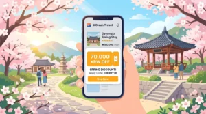 숙박세일페스타 2026 봄편 쿠폰 할인 예약 앱 화면