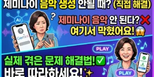 제미나이 음악 생성 안 될 때 문제 해결법
