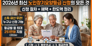 노인장기요양등급 신청 절차와 등급별 혜택
