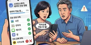 마트폰으로 데이터를 전송