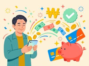 통신비 미환급금 조회 후 계좌로 환급금을 입금받는 모습