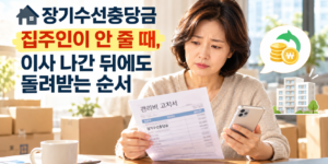 장기수선충당금 집주인이 안 줄 때 이사 후에도 돌려받는 방법을 확인하는 세입자